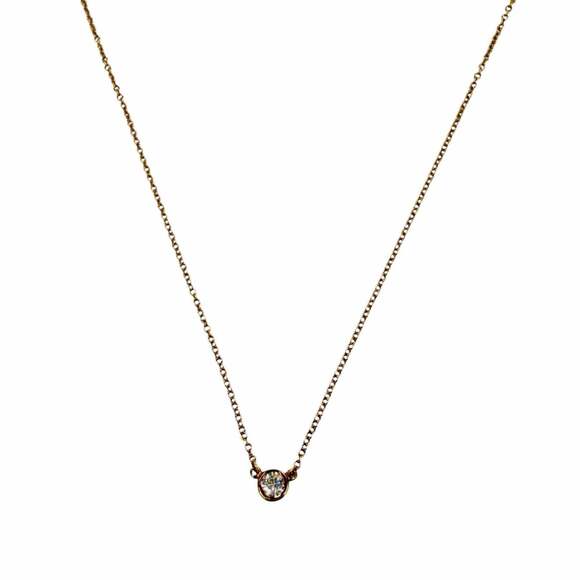 Tiffany & Co. Jewelry - TIFFANY Gold Diamond 2C Necklace